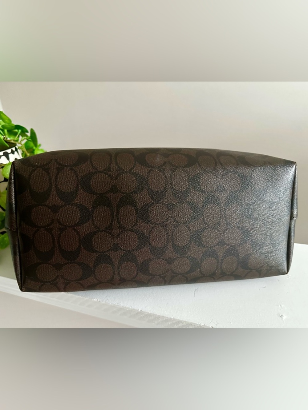 COACH Signature Brown Gallery Tote Bag with Gold Hardware - Picture 15 of 15